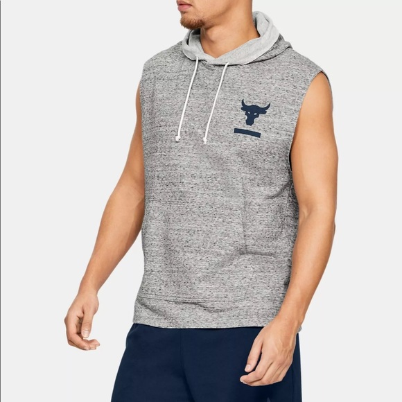 terry sleeveless hoodie